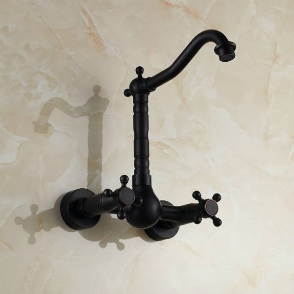 Wall Mounted Faucets Kitchen Swivel Faucet Bathroom Basin Brass Sink Crane Mixer Tap 9058B