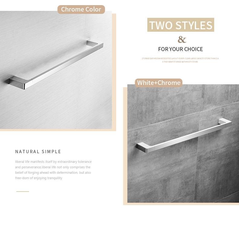 Luxury Chrome Color Zinc Alloy Material 60cm Fashion Single Towel Bar ...