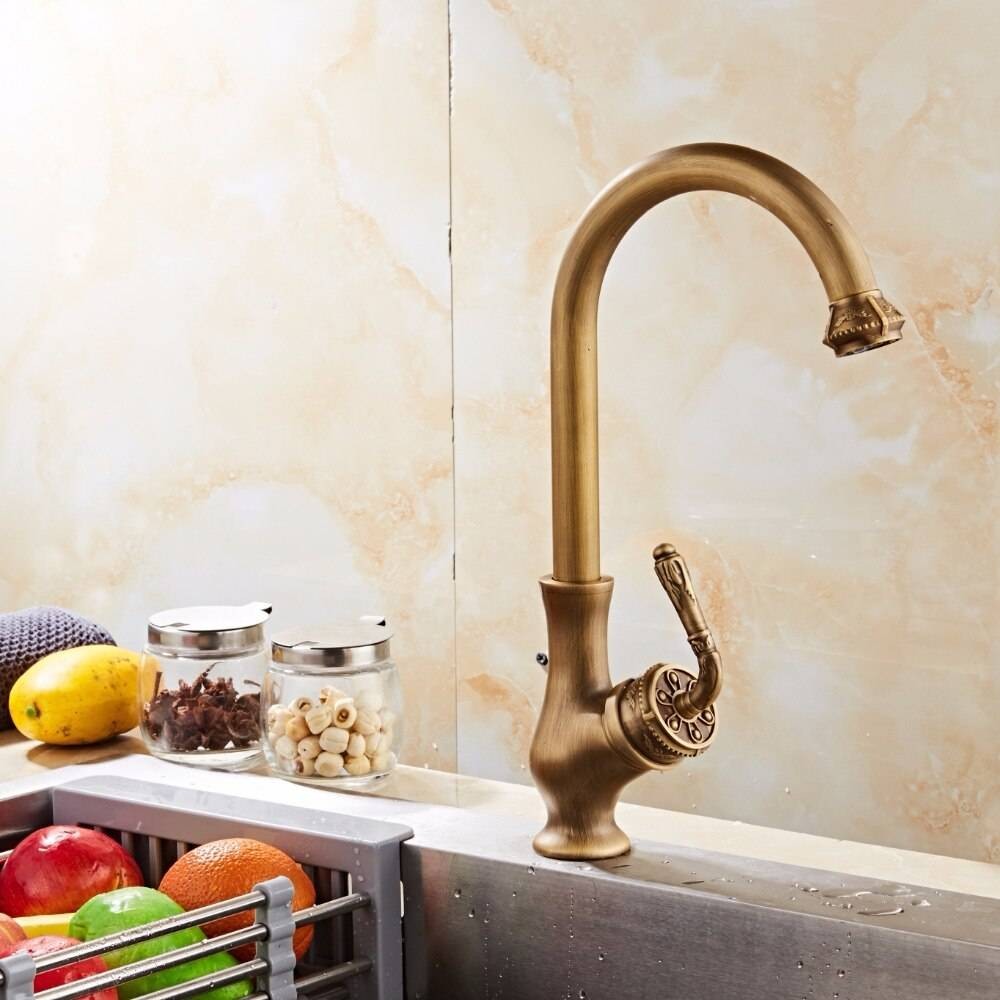 Luxury Antique Bronze Finish Kitchen Faucets Kitchen Tap Basin Faucets ...