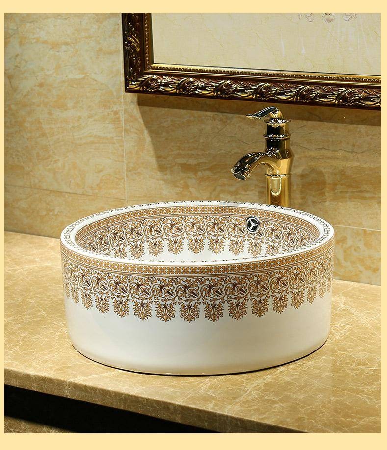 Luxury Rectangular Ceramic Painting Art Lavabo Bathroom Vessel Sinks ...