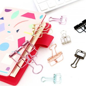 10 pcs L Chic Nordic Office Paper Storage Clip Minimalist Gold Ins Wrought Iron Document Handbook Storage Clip Home Sealing Clip