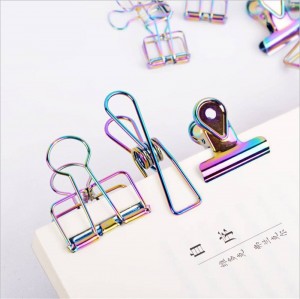 10 pcs Nordic Office Paper Plating Storage Clip Fish Tail Ins Wrought Colorful Iron Document Handbook Storage Clip Sealing Clip