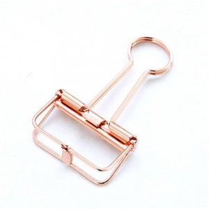 10 pcs Nordic Office Paper Storage Clip Minimalist Chic Vogue Rose Gold Ins Wrought Iron Document Storage Clip Home Sealing Clip
