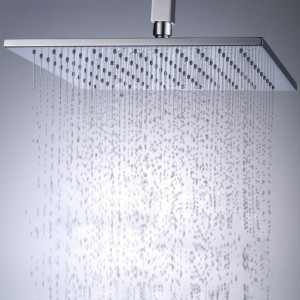 10" Solid Brass Square Rainfall Shower Head Overhead Shower Polished Chrome Finish