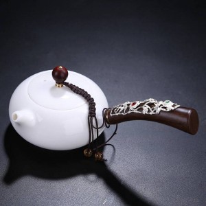 150ml Creative Teapot Ceramic Jade Porcelain Noble Handle Tea Pot Coffee Kettle Office Tea Ceremony Drinkware Decoration Crafts