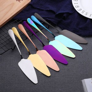 1pc Rose Gold Stainless Steel Cake Pizza Shovel Knife Butter Cheese Dessert Cutlery Cake Spatula Tool Baking Pastry Spatulas