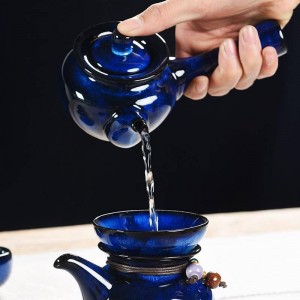 250ml Creative Teapot Ceramic Porcelain Glaze Hand Grip Pot Tea Kettle Kung Fu Tea Set Drinkware Decoration for Gifts