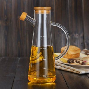 500ml Transparent High Glass Borosilicate Heat Resistant Glass Oil Pots Kitchen Bottles Soy Condiments Sauce Vinegar Bottles