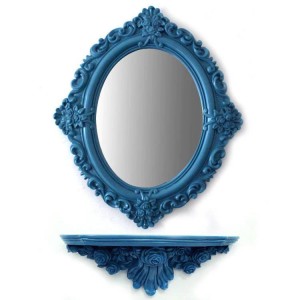 51cmx60cm Cosmetic Mirror Folding Plastic Desktop Cartoon Dressing wall decorative mirror