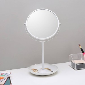 6.5-inch simple double-sided mirror makeup mirror dressing table mirror desktop double-layer storage decorative mirror wx8161509