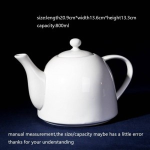 800ml Creative Coffee Milk Pot Ceramic Porcelain White Water Pots Teapot / Home Drinkware Teaware Afternoon Tea Juice Kettle