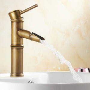 9" Antique Brass Faucets Bathroom Sink Basin Mixer Faucet Mixer Tap 9035A