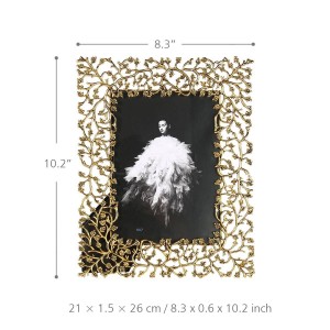 Aluminum Alloy Photo Frame Metal Picture Frame Tabletop Decorative Photo Frame Real Clear Glass Front Cover