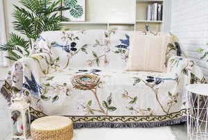 American All Match Throw Blanket Sofa Decorative Slipcover Flower Birds Cobertor on Beds Christmas Non-slip Stitching Blankets