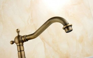 Antique Brass Faucets Kitchen Swivel Sink Faucet Bathroom Basin Mixer Tap 9066A