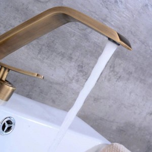 Antique Brushed Newly Art Contemporary Bathroom Faucet Basin Faucet Brass Mixer Tap Faucet Chrome/Blackened 6081A