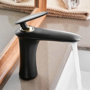 Basin Faucets Elegant Bathroom Faucet Hot and Cold Water Basin Mixer Tap Chrome Finish Brass Toilet Sink Water Crane Gold 855735