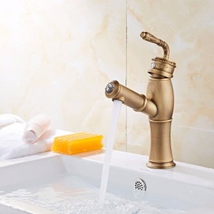 Bathroom Basin Antique color Faucet Water Tap Pull Out Spray Nozzle Solid Brass Single Handle Hot Cold Water Tap Mixer XT928