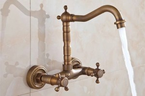 bathroom basin kitchen sink mixer tap swivel faucet Antique Bronze fashion style wall mounted 9058A