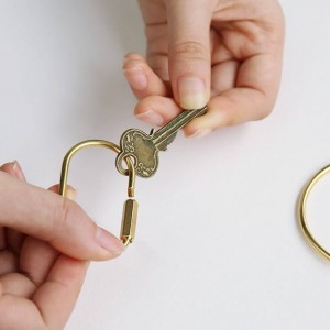 Brass Gold Storage Hooks Keychain Nordic Threaded Buckle Exquisite Sundries Curtain Key Storage Hook for Women Organizer Decor