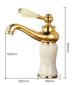 Basin Faucet Brass Golden White Paint Bathroom Faucet Single Handle Vanity Sink Deck Ceramics Mixer Water Tap Crane
