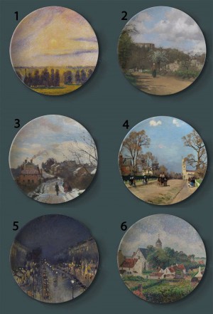 Camille Pissarro Painting Decorative Plates France Home Artistic Dish Hotel Living Room Background Display Oil Painting Plates
