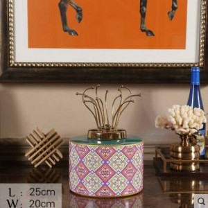 Ceramic Candy Jar Storage Jar Ornaments Creative Porch Ceramic Jar With LidCreative Living Room Hom