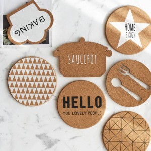 Chic Elegant White Star Wood Drink Coaster Pad Coffee Cup Mat Tea Pad Dining Soft Wooden Placemats Decoration Accessories 1pc