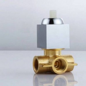 Concealed Shower Faucet Mixer faucet Valve In Wall mount Square shower Panel Chrome Brass Tap