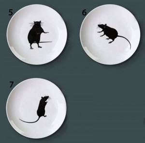 Creative Black Mouse Plates Funny Snack Plate Little Round Decorative Round Dish Hen Party Supply Comical Tableware Service