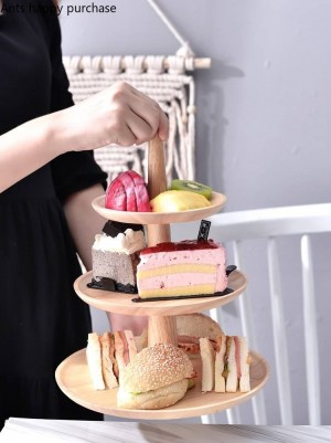 Creative Wooden Dessert table Cake stand Display stand Fruit tray wedding Birthday party Kitchen storage Home Decorations