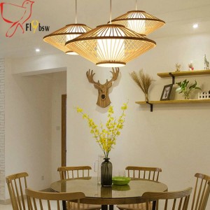 Dia 50cm Hand knitting Bamboo Pendant Lamp light Fixture Japan style Tatami Hanging Lamp for Dining Room Restaurant tea room