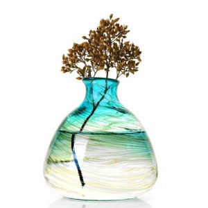 European Style Of The Ancient Stained Glass Storage Jar Flower Bottle Container Flower Decoration Lily Vase