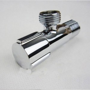 Faucet Replacement Parts 1/2" x 1/2" Chrome Brass Bathroom Angle Valve Filling Triangle Valve Toilet Water Stop Valve HJ-612L