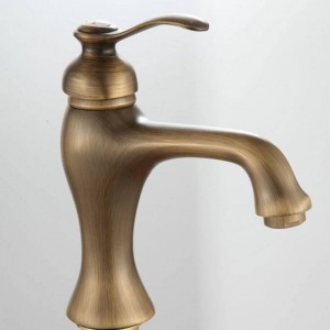 Freight Free Euro Style Single Handle Antique Brass Basin Sink Mixer Tap 7502