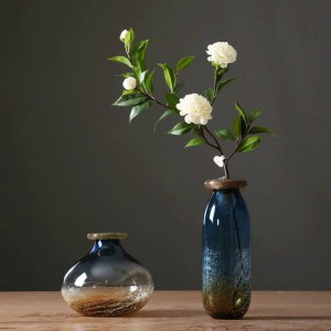 Glass Vase Nordic Ice Crack Simple Glass Vase Home Jewelry Decoration Flower Inserter Gift