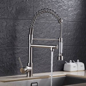 Golden European modern kitchen faucet multifunctional hot and cold water tank American spring faucet vegetable bowl faucet LAD-1