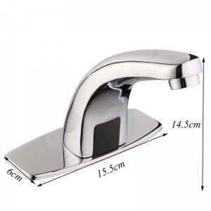 Hot & Cold Bathroom Automatic Touch Free Sensor Faucets water saving Inductive electric Water Tap mixer battery power HZY-21