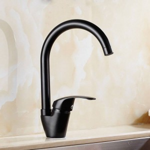 Kitchen Faucet 360 Degree Swivel Basin Sink Tap Faucet White Color Brass Newly Faucet 9099W