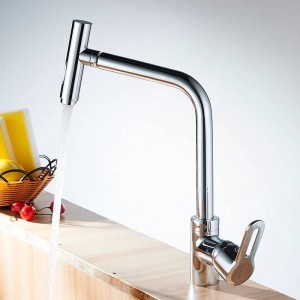 Kitchen Faucet Single Handle Mixer Swivel 360 Degree Spout Brass Chrome Kitchen Sink Faucet Hot Cold Water Water Tap YC-CF5021
