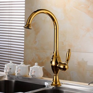 Kitchen Faucets Brass Deck Kitchen Sink Faucet Tall Rotate Spout Single Lever Hole Mixer Water Mixer Tap Torneira Cozinha