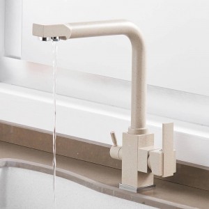 Kitchen Faucets Deck Mount Mixer Tap 360 Degree Rotation with Water Purification Features Single Hole Crane For Kitchen LAD-9050