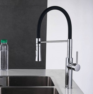 Kitchen Faucets Dual Sprayer Nozzle Torneira De Cozinha Chrome Kitchen Sink Crane Deck Mount Pull Down Mixer Water Taps LK-9910