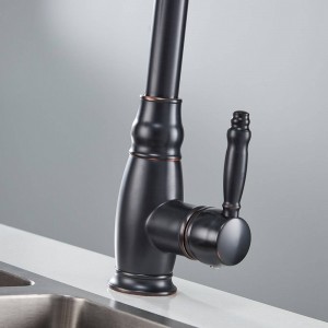 Kithchen Faucets Luxury Pull Out Kitchen Sink Faucet Brass Swivel Spray Kitchen Tap Single Hole Water Tap torneira cozinha 4117