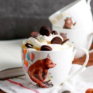Lekoch Korean Creative Cartoon Bone Coffee Mug White Breakfast Milk Tea Mug Bear Ice Cream Water Cup Home Restaurant Gift