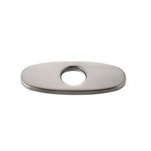 Modern 4" Faucet Deck Plate Escutcheon for 1-Hole Faucet Installation Brushed Nickel Finish Stainless Steel