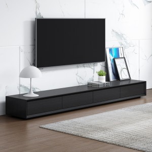 Modern 71/94 Inch Black TV Stand Rectangle Media Stand Wood TV Console with 3 Drawers/4 Drawers