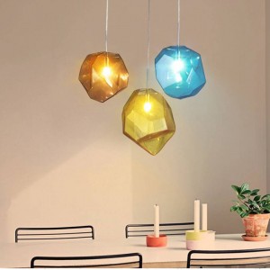 Modern colorful glass pendant light hanging lamp,6 colors G9 led suspension lamp for bar restaurant industrial lighting fixture