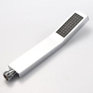 Modern Polished Chrome 1-Spray Square Handheld Shower Head Solid Brass