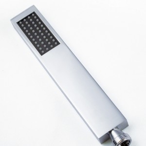 Modern Polished Chrome Square Handheld Shower Head Hand Spray Solid Brass